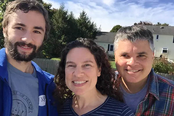 The Beck family, from left, Kevin, Deborah and Martin