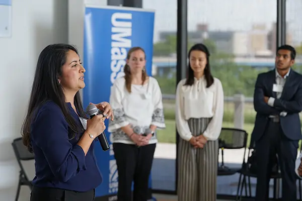 Participants make their final group presentation