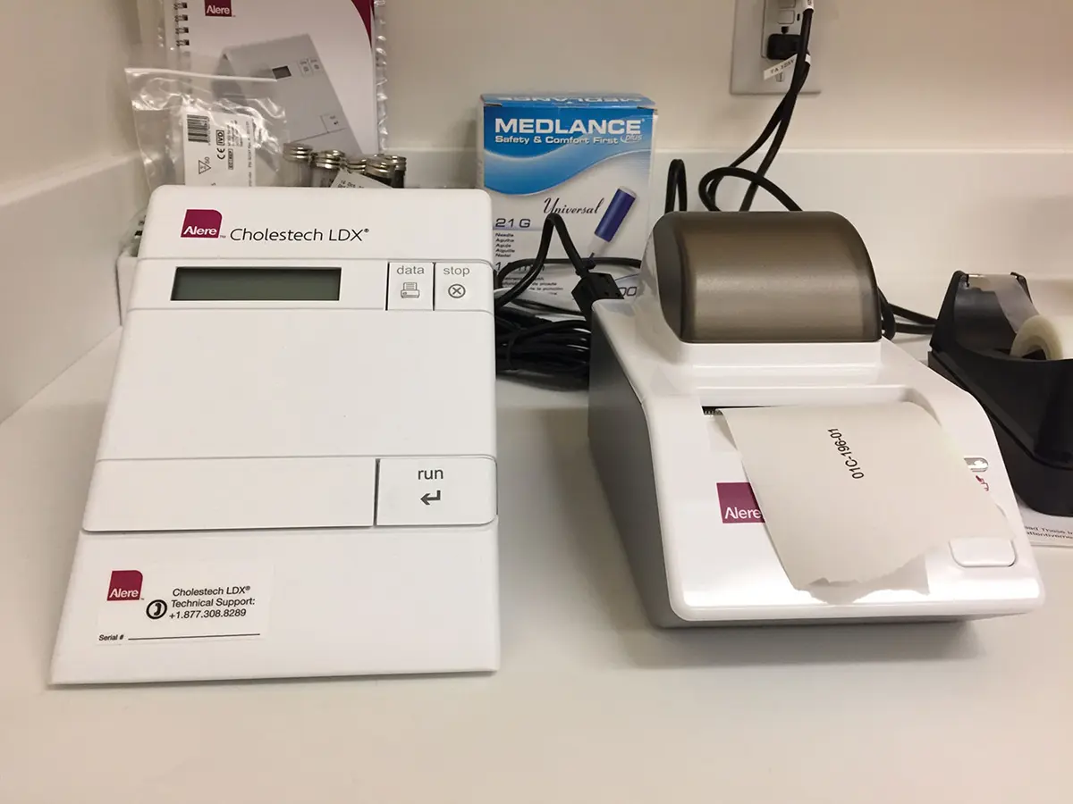 Cholestech (serum cholesterol, lipid, and glucose measurements)