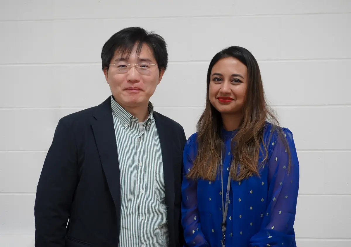 2025 Graduate Fellowship Awardees Jia Tu and Shabdiki Chaurasia.