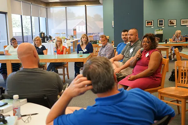Janelle Campbell, a member of the first class of UMass Lowell's online Ed.D. Leadership in Schooling program, shares her experiences as part of a panel