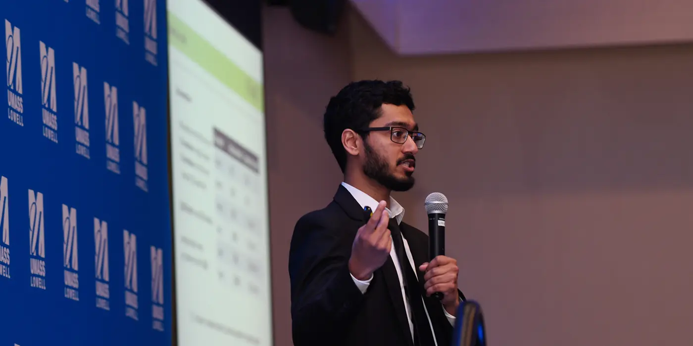 EC SmarT presents onstage at the DifferenceMaker Idea Challenge