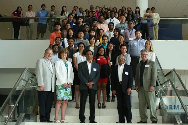 First session participants gather at University Crossing