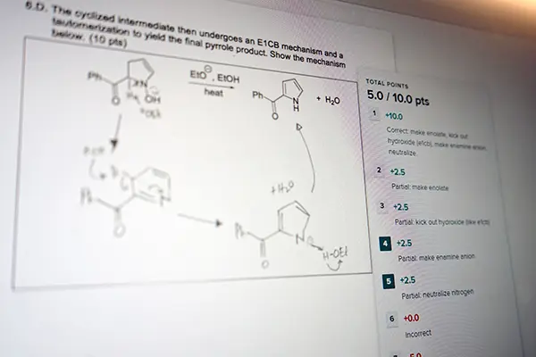 A screenshot of the Gradescope grading software