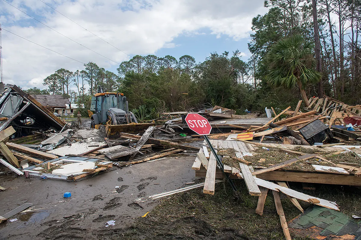 Hurricane destruction