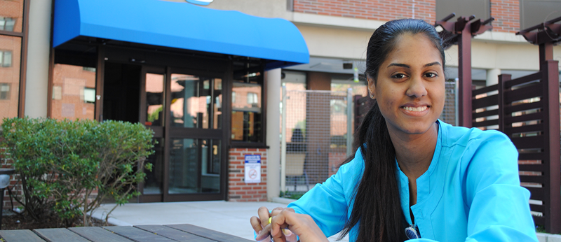 Nurse Isaura Jimenez at the Mary Immaculate Nursing/Restorative Center in Lawrence