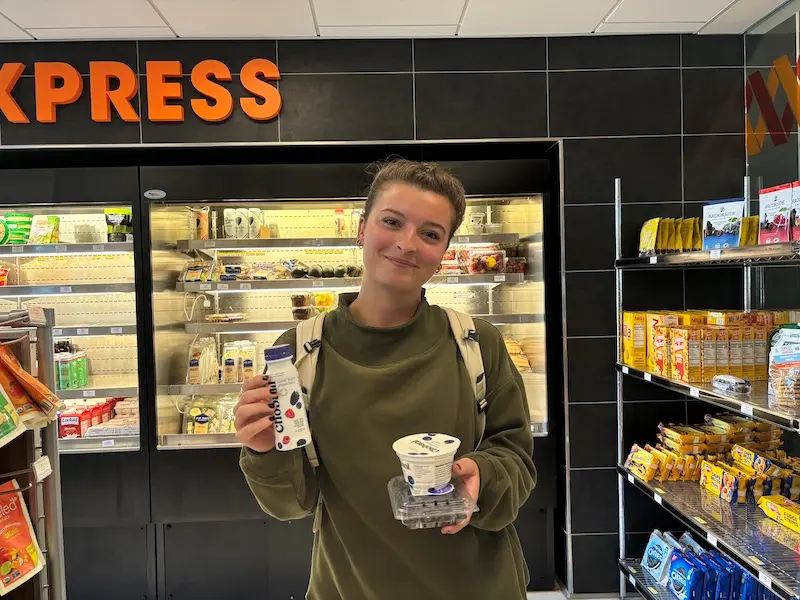 Student Jill MacLean in the Market