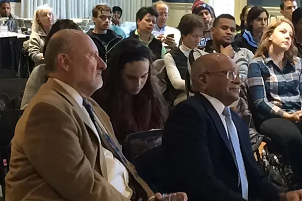 Steven Koltai with Ashwin Mehta at UMass Lowell