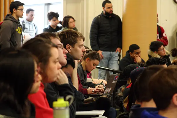 Students listen to Gina McCarthy at O'Leary