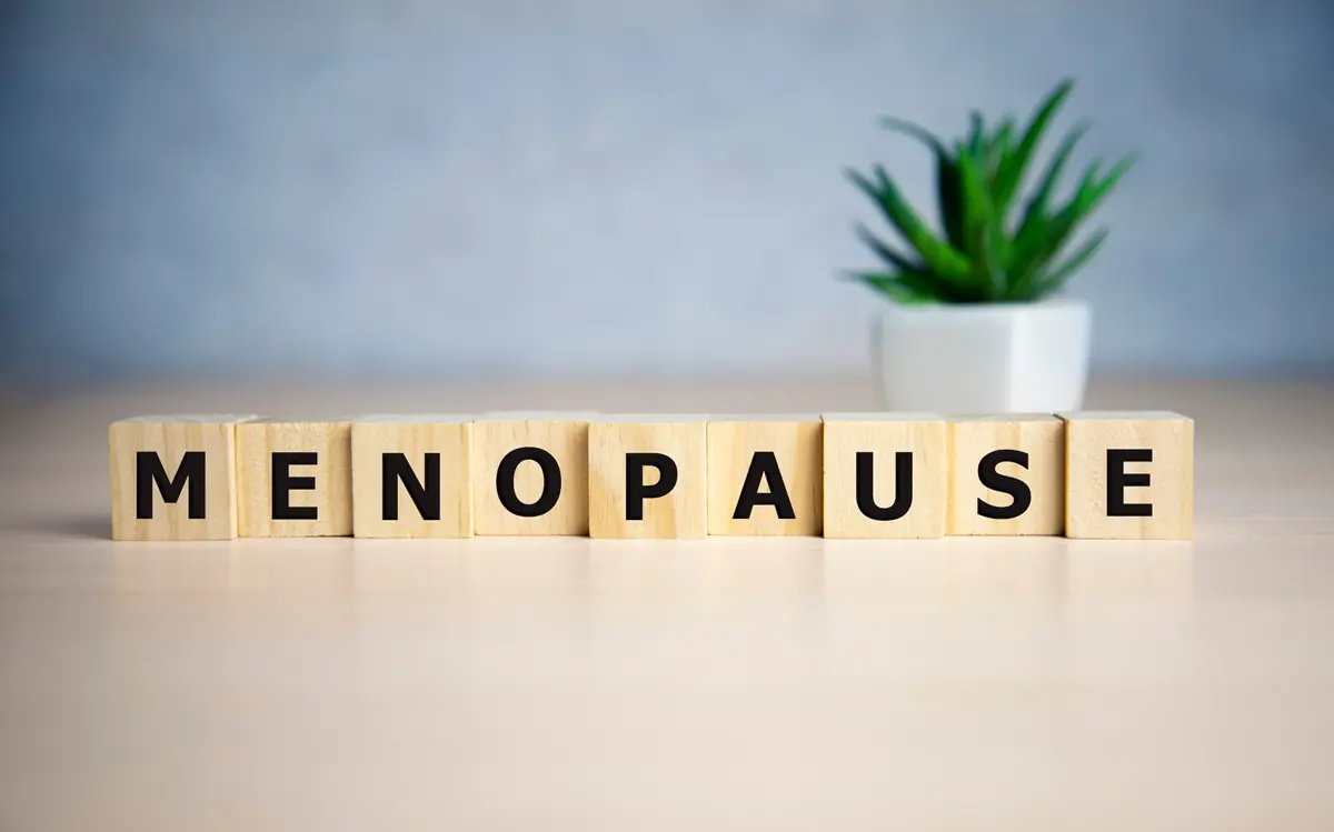 Blocks that spell out Menopause