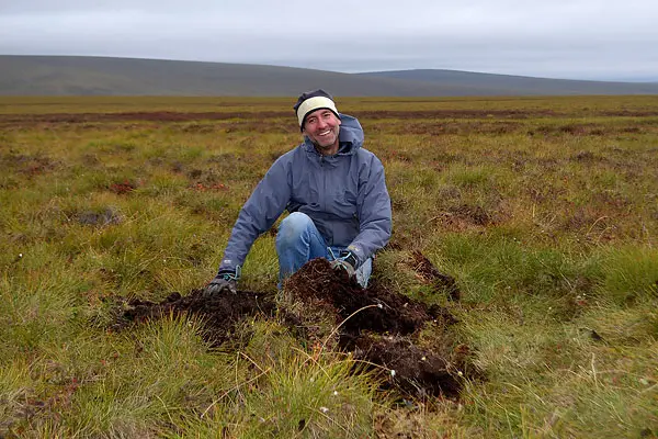 Prof. Obrist on an Alaskan tundra