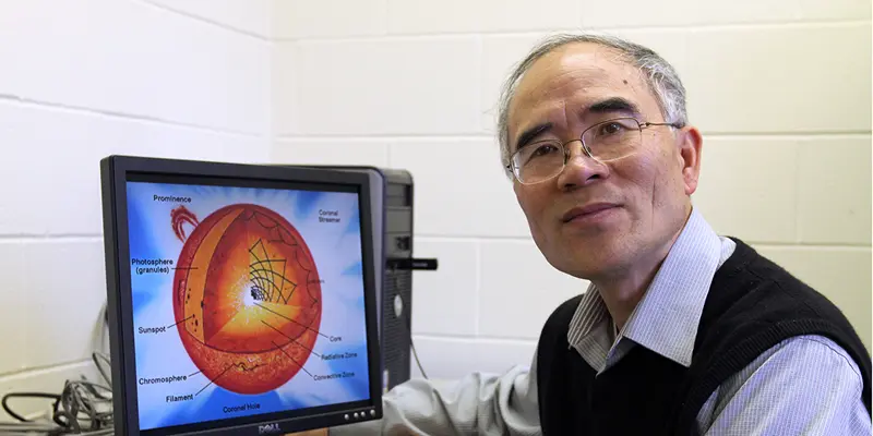 Paul Song at his workstation