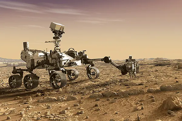 Perseverance rover on Mars