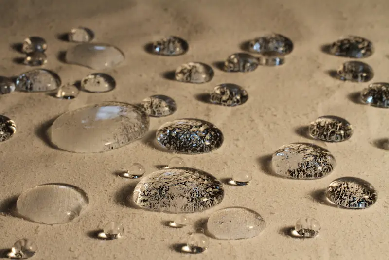 water repellent on fabric