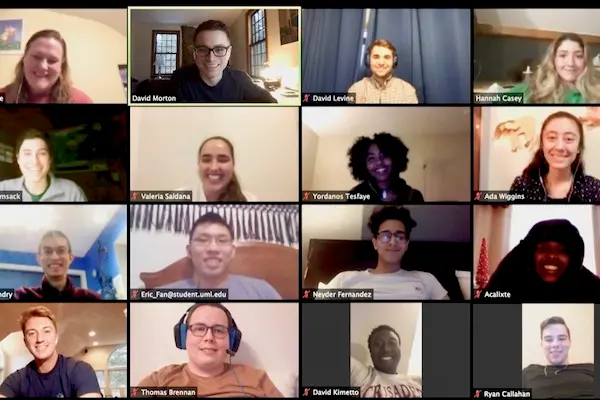 SGA members participate in a Zoom meeting