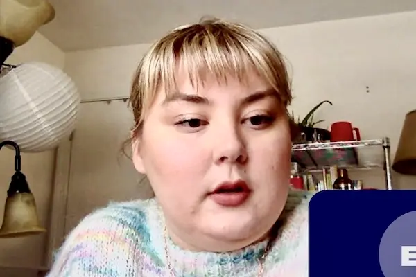 Molly Polanek takes part in the career fair on Zoom