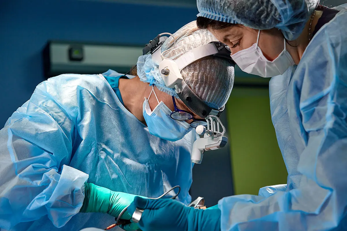 Surgeon in the operating room