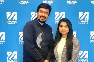 MPH students Tanimul Islam and Samia Binta close up