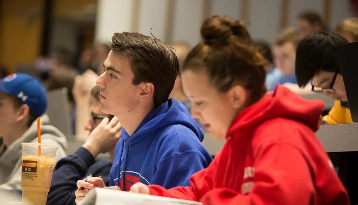 Students in large classroom