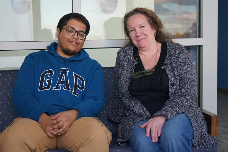 David Rosario with Prof. Maureen Stanton