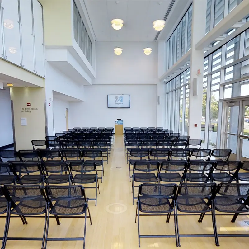 ETIC atrium set up auditorium style