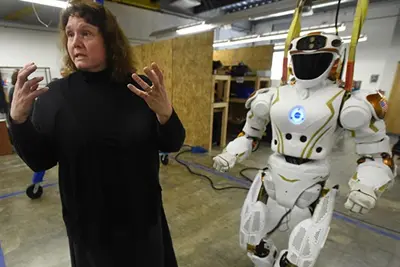 NERVE Center Director Holly Yanco works at University of Massachusetts Lowell with Valkyrie