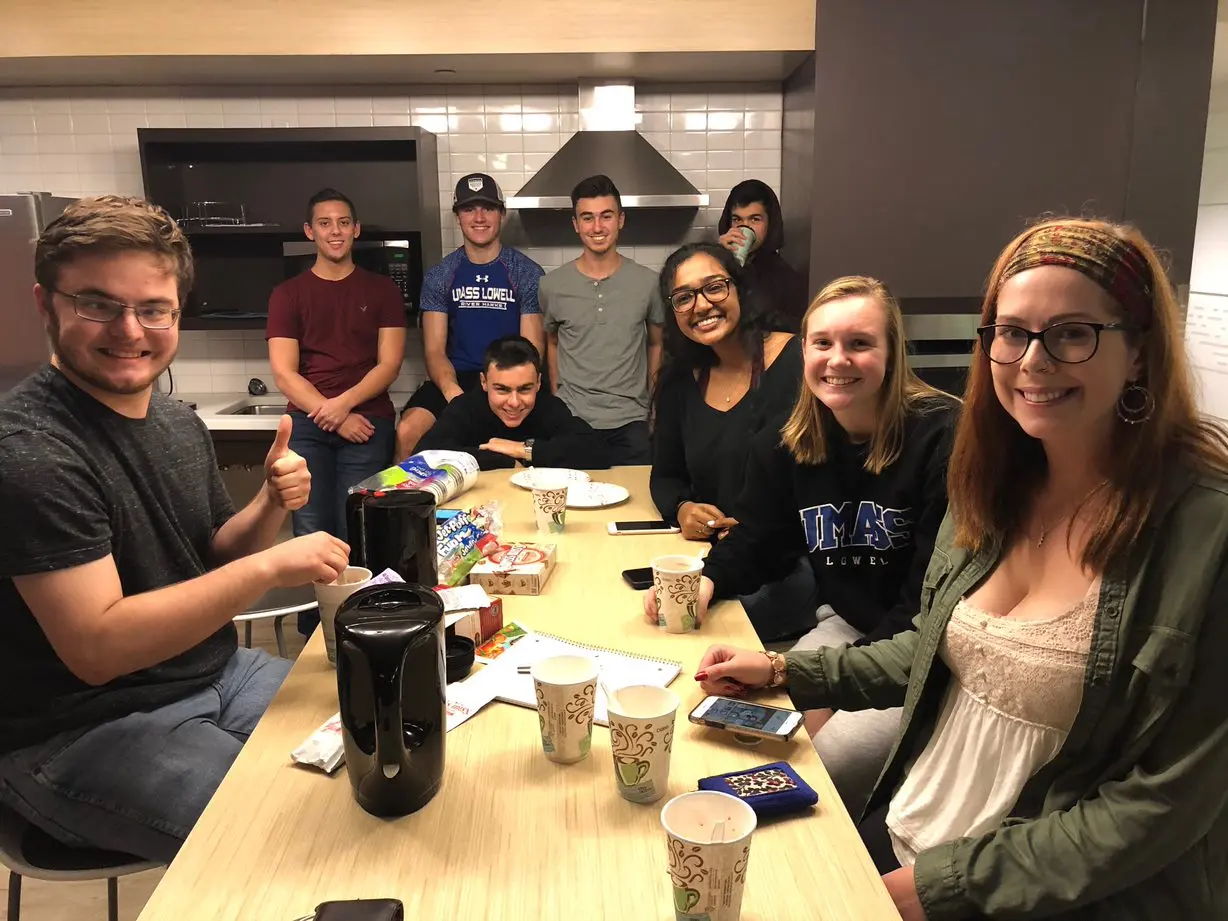 group of honors students enjoying hotcoco