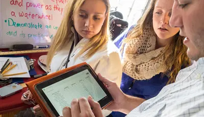 students using tablet