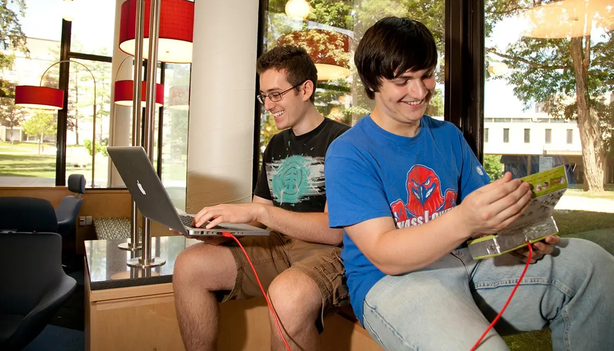 Boys on laptops