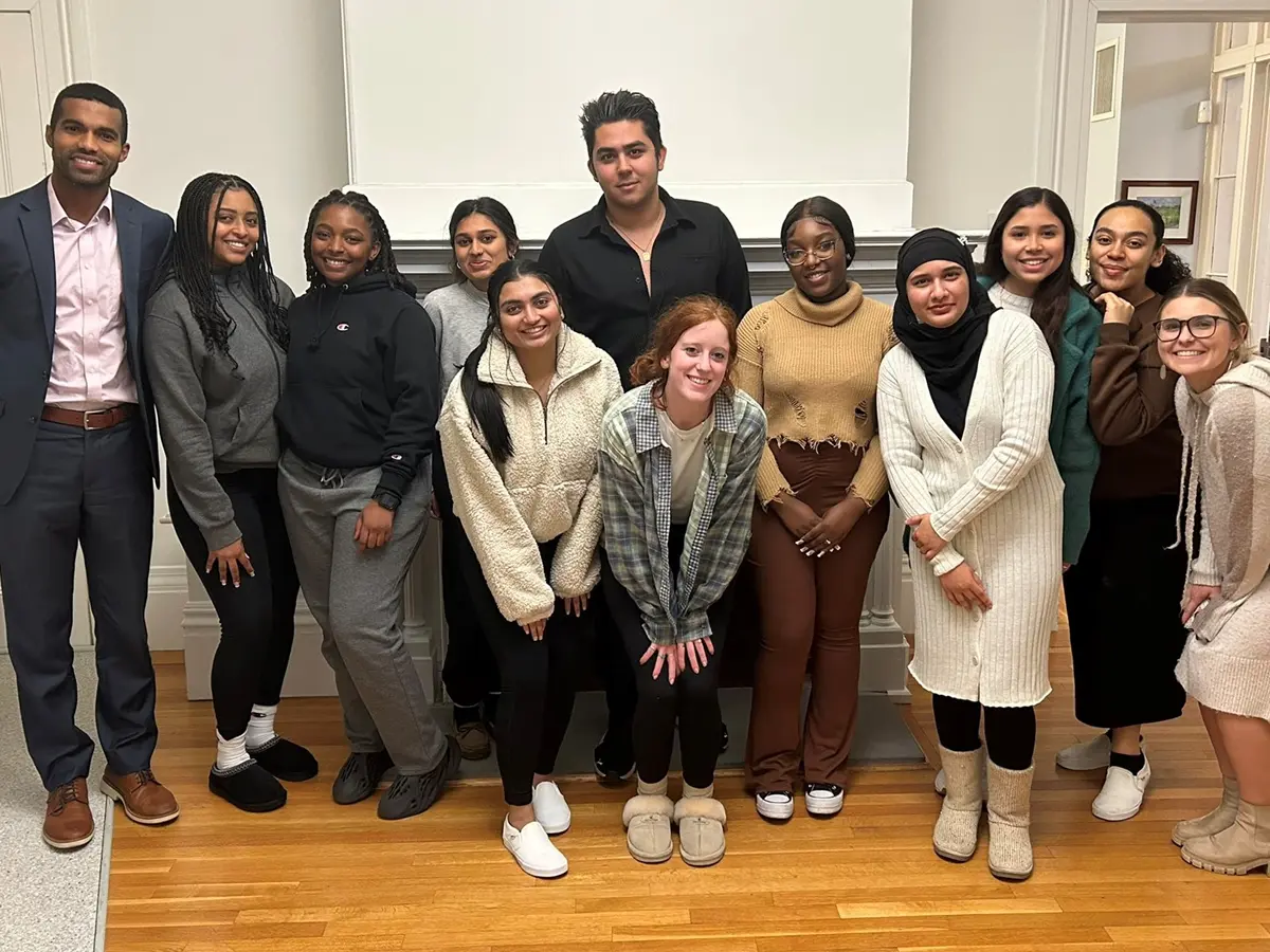 Well-being leaders with Ruben Sanca, left, and Hannah Montbleau, right