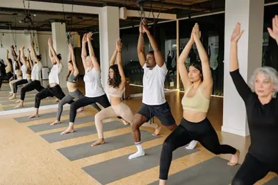 People doing yoga